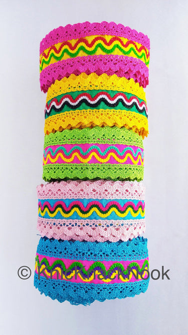 Wholesale Fabric Trim With Embroidery And Crochet, Trim By 9 Yard Lace, Approx. 55mm Wide